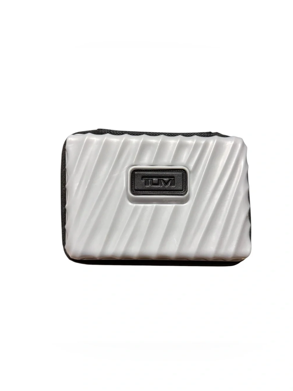TUMI Delta Zip Around Travel Case Small 4”x6” Toiletry Hard Shell Makeup Gray